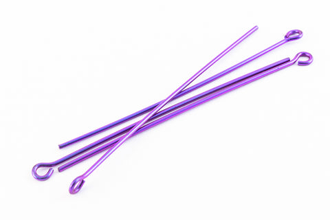 1.75" 21 Gauge Purple Niobium Eye Pin #NFF013-General Bead