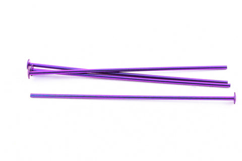 1.5" 21 Gauge Purple Niobium Head Pin #NFF014-General Bead