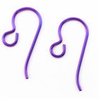 20mm Purple Niobium Shepherd Hook Ear Wire #NFF017-General Bead