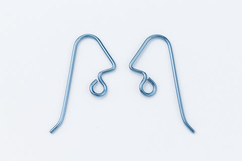 22mm Baby Blue Niobium Angular Ear Wire #NFO017-General Bead