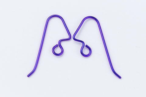 22mm Purple Niobium Angular Ear Wire #NFR017-General Bead