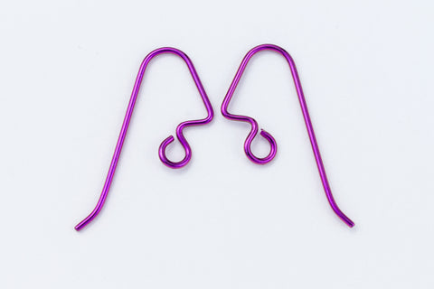 22mm Pink Niobium Angular Ear Wire #NFS017-General Bead