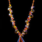 Orange and Lavender Sunglow Necklace-General Bead