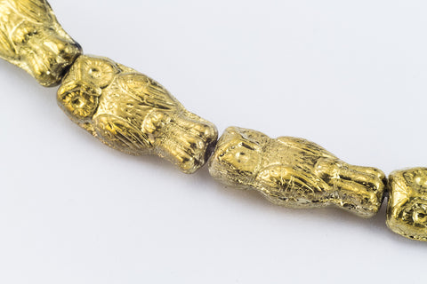 15mm Metallic Gold Owl Bead #OWL002-General Bead