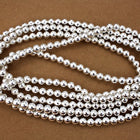 60" Strand 3mm Silver Plastic Pearls #PAC004-General Bead
