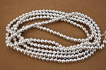 60" Strand 8mm Silver Plastic Pearls #PAH003-General Bead