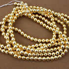 60" Strand 5mm Gold Plastic Pearls #PAE004-General Bead