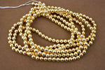 60" Strand 8mm Gold Plastic Pearls #PAH004-General Bead