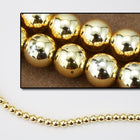 60" Strand 8mm Gold Plastic Pearls #PAH004-General Bead