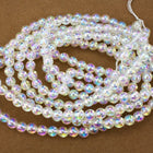60" Strand 6mm Crystal AB Plastic Pearls #PAF007-General Bead