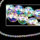 60" Strand 6mm Crystal AB Plastic Pearls #PAF007-General Bead