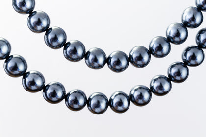 60" Strand 4mm Gunmetal Plastic Pearls #PAD010-General Bead