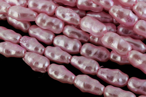 30" Strand 4mm x 7mm Pink "Biwa" Style Faux Pearls #PBW001-General Bead