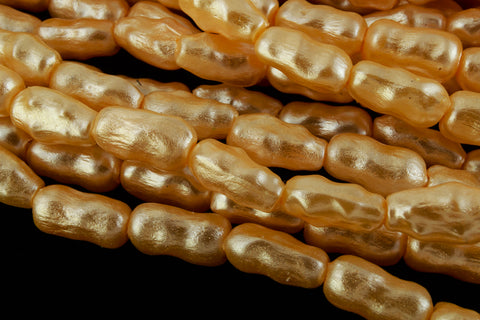 30" Strand 4mm x 7mm Peach "Biwa" Style Faux Pearls #PBW002-General Bead