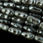 30" Strand 4mm x 7mm Grey "Biwa" Style Faux Pearls #PBW003-General Bead