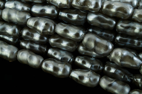 30" Strand 4mm x 7mm Grey "Biwa" Style Faux Pearls #PBW003-General Bead