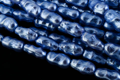 30" Strand 4mm x 7mm Lilac "Biwa" Style Faux Pearls #PBW006-General Bead