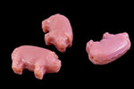 17mm x 12mm Opaque Pink Pig Bead #PIG1-General Bead
