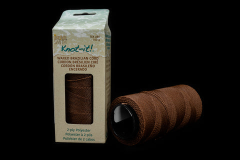 Brown Knot-it! Waxed Brazilian Poly Cord (144 Meter) #CDY005