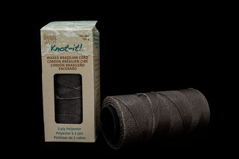 Dark Gray Knot-it! Waxed Brazilian Poly Cord (144 Meter) #CDY011