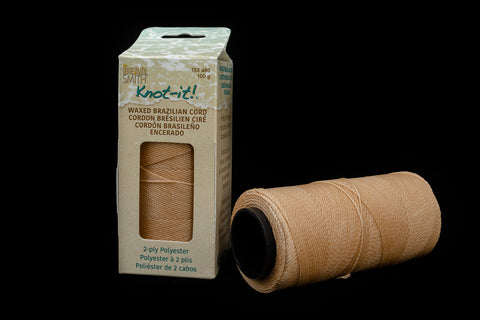 Natural Knot-it! Waxed Brazilian Poly Cord (144 Meter) #CDY019
