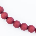 12mm Cranberry Polaris Bead (10 Pcs) #POL007-General Bead