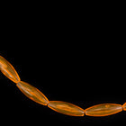 6mm x 19mm Transparent Orange Quality Plastic Spaghetti Bead (500 Pcs) #QPB262-General Bead