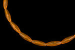 6mm x 19mm Transparent Orange Quality Plastic Spaghetti Bead (500 Pcs) #QPB262-General Bead