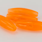 6mm x 19mm Transparent Orange Quality Plastic Spaghetti Bead (500 Pcs) #QPB262-General Bead