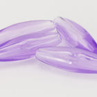 6mm x 19mm Transparent Amethyst Quality Plastic Spaghetti Bead (500 Pcs) #QPB265-General Bead
