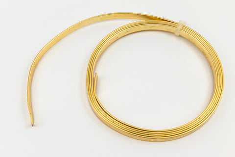 Artistic Wire. Silver Plated Gold 21 Gauge 5mm Flat Wire -3 Ft (8 Packs, 48 Packs) #WRF106