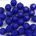 Beadery Opaque Royal Blue Faceted Round Beads (8mm)-General Bead