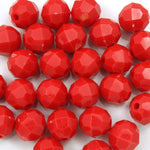 Red Quality Plastic Faceted Bead-General Bead