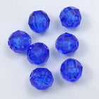 Beadery Transparent Dark Sapphire Faceted Round Beads (4mm, 6mm, 8mm, 10mm, 12mm)-General Bead