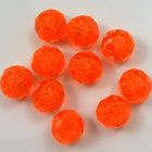 Transparent Orange Quality Plastic Faceted Bead-General Bead