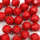 Red Quality Plastic Faceted Bead-General Bead