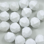 White Quality Plastic Faceted Bead-General Bead