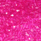 Transparent Fuchsia Quality Plastic Faceted Bead-General Bead