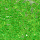 Beadery Transparent Lime Faceted Round Beads (4mm, 6mm)-General Bead