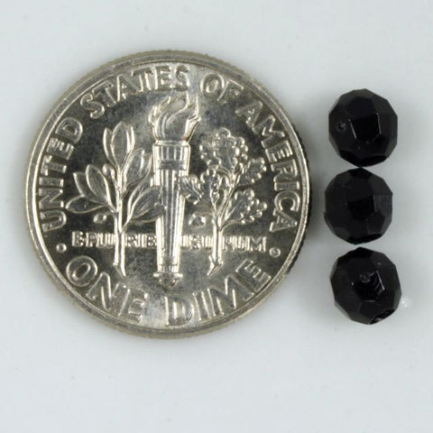Black Quality Plastic Faceted Bead-General Bead
