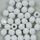 White Quality Plastic Faceted Bead-General Bead