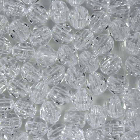 Beadery Transparent Crystal Faceted Round Beads (4mm, 6mm, 8mm, 10mm, 12mm)-General Bead