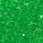 Transparent Lime Quality Plastic Faceted Bead-General Bead