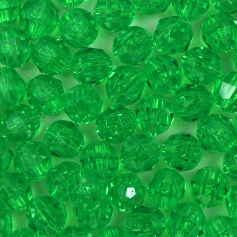 Beadery Transparent Mint Faceted Round Beads (6mm, 8mm)-General Bead