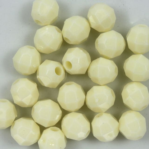 Quality Opaque Cream Plastic Bead-General Bead