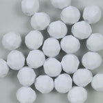 White Quality Plastic Faceted Bead-General Bead