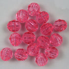 Transparent Pink Quality Plastic Faceted Bead-General Bead