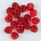 Beadery Transparent Ruby Faceted Round Beads (4mm, 6mm, 8mm, 10mm, 12mm)-General Bead