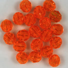 Transparent Orange Quality Plastic Faceted Bead-General Bead