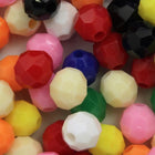 Opaque Mix Quality Plastic Faceted Bead-General Bead